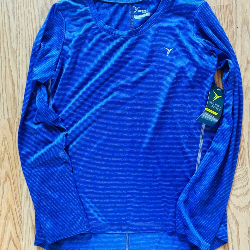 NWT Kids Old Navy Electric Blue Performance Top sz L/14